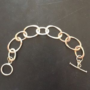 Vintage Sterling Silver Oval Link Bracelet